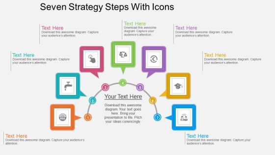 Seven Strategy Steps With Icons Powerpoint Template Seven Strategy Steps With Icons Powerpoint Template