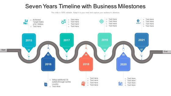 Seven Years Timeline With Business Milestones Ppt PowerPoint Presentation Gallery Picture PDF Seven Years Timeline With Business Milestones Ppt PowerPoint Presentation Gallery Picture PDF