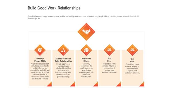Shared Values In An Organization Build Good Work Relationships Ppt Summary Clipart Images PDF