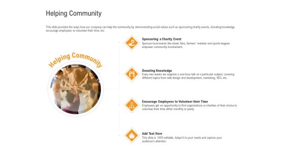 Shared Values In An Organization Helping Community Ppt PowerPoint Presentation Portfolio Topics PDF Shared Values In An Organization Helping Community Ppt PowerPoint Presentation Portfolio Topics PDF