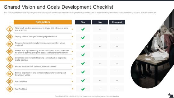 Shared Vision And Goals Development Checklist Elements PDF Shared Vision And Goals Development Checklist Elements PDF