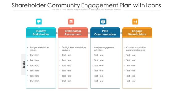 Shareholder Community Engagement Plan With Icons Ppt Ideas Graphics Tutorials PDF Shareholder Community Engagement Plan With Icons Ppt Ideas Graphics Tutorials PDF