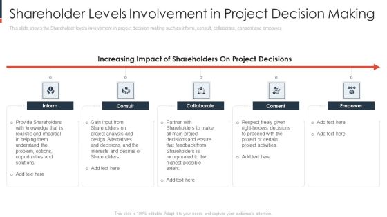 Shareholder Levels Involvement In Project Decision Making Pictures PDF