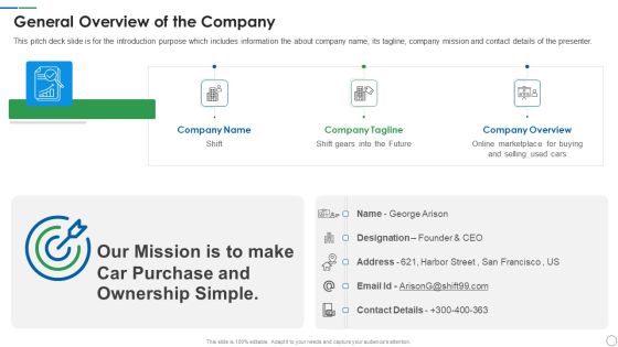 Shift Capital Fundraising Pitch Deck General Overview Of The Company Background PDF Shift Capital Fundraising Pitch Deck General Overview Of The Company Background PDF