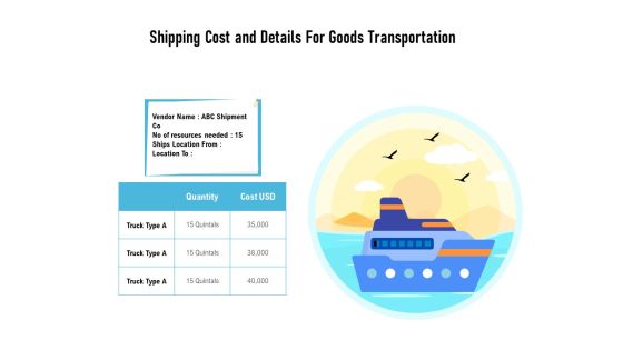 Shipping Cost And Details For Goods Transportation Ppt PowerPoint Presentation Professional Topics PDF Shipping Cost And Details For Goods Transportation Ppt PowerPoint Presentation Professional Topics PDF
