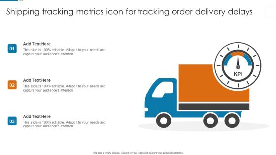 Shipping Tracking Metrics Icon For Tracking Order Delivery Delays Pictures PDF Shipping Tracking Metrics Icon For Tracking Order Delivery Delays Pictures PDF