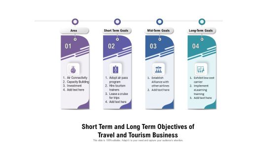 Short Term And Long Term Objectives Of Travel And Tourism Business Ppt PowerPoint Presentation Icon Show PDF Short Term And Long Term Objectives Of Travel And Tourism Business Ppt PowerPoint Presentation Icon Show PDF