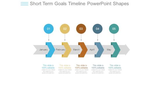 Short Term Goals Timeline Powerpoint Shapes