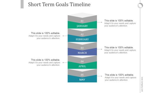 Short Term Goals Timeline Ppt PowerPoint Presentation Model