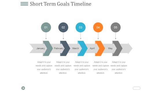 Short Term Goals Timeline Ppt PowerPoint Presentation Professional Designs Download