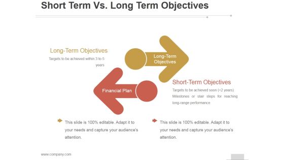 Short Term Vs Long Term Objectives Ppt PowerPoint Presentation Background Image