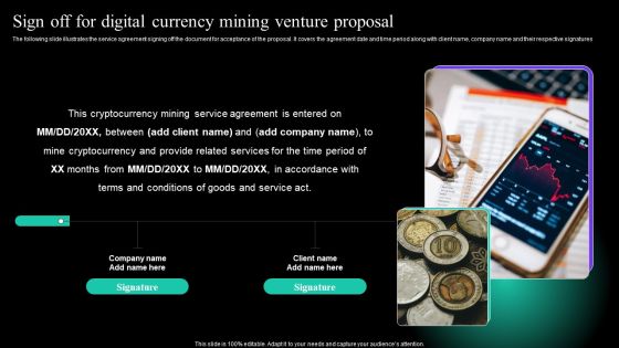 Sign Off For Digital Currency Mining Venture Proposal Graphics PDF Sign Off For Digital Currency Mining Venture Proposal Graphics PDF