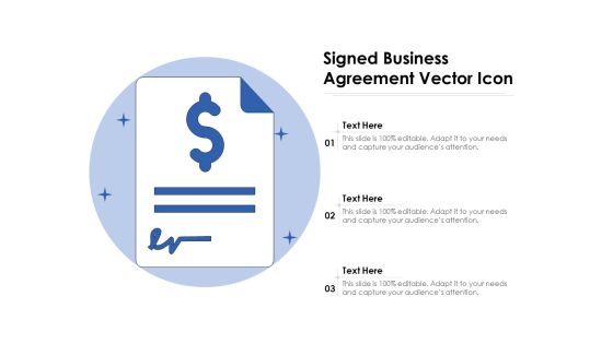 Signed Business Agreement Vector Icon Ppt PowerPoint Presentation File Brochure PDF Signed Business Agreement Vector Icon Ppt PowerPoint Presentation File Brochure PDF
