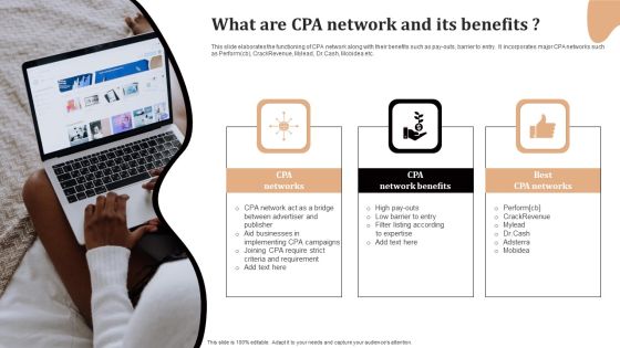 Significance Of CPA To Maximize Digital Marketing ROI What Are CPA Network And Its Benefits Template PDF Significance Of CPA To Maximize Digital Marketing ROI What Are CPA Network And Its Benefits Template PDF