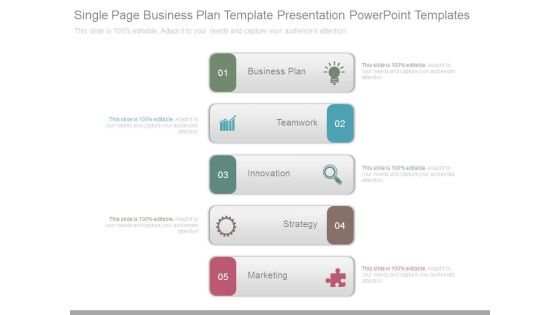 Single Page Business Plan Template Presentation Powerpoint Templates Single Page Business Plan Template Presentation Powerpoint Templates