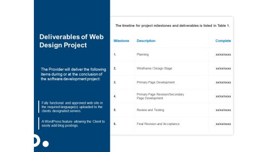 Site Development And Design Deliverables Of Web Design Project Ppt Professional Gallery PDF Site Development And Design Deliverables Of Web Design Project Ppt Professional Gallery PDF