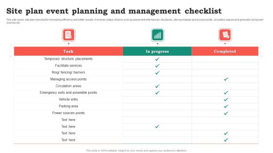 Site Plan Event Planning And Management Checklist Background PDF Site Plan Event Planning And Management Checklist Background PDF