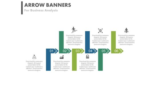 Six Arrows For Global Business Growth And Analysis Powerpoint Template Six Arrows For Global Business Growth And Analysis Powerpoint Template