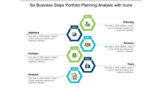 Six Business Steps Portfolio Planning Analysis With Icons Ppt PowerPoint Presentation Layouts Display Six Business Steps Portfolio Planning Analysis With Icons Ppt PowerPoint Presentation Layouts Display