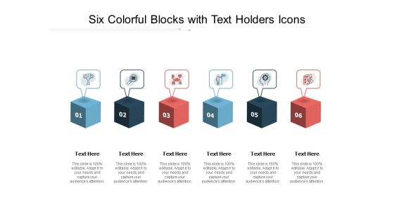 Six Colorful Blocks With Text Holders Icons Ppt PowerPoint Presentation Ideas Summary Six Colorful Blocks With Text Holders Icons Ppt PowerPoint Presentation Ideas Summary