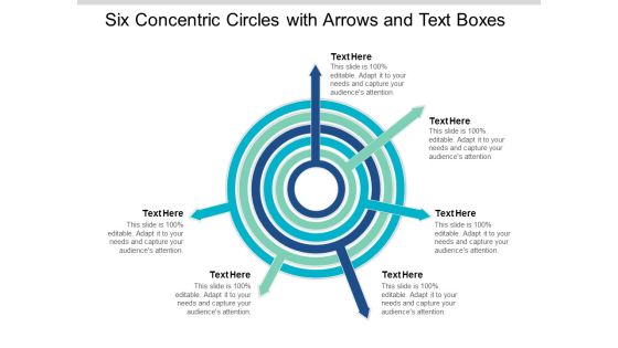 Six Concentric Circles With Arrows And Text Boxes Ppt Powerpoint Presentation Infographic Template Gridlines