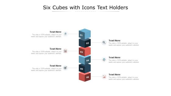 Six Cubes With Icons Text Holders Ppt PowerPoint Presentation Visual Aids Styles Six Cubes With Icons Text Holders Ppt PowerPoint Presentation Visual Aids Styles