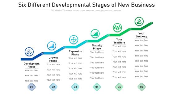 Six Different Developmental Stages Of New Business Ppt PowerPoint Presentation File Show PDF Six Different Developmental Stages Of New Business Ppt PowerPoint Presentation File Show PDF