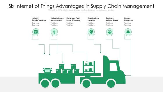 Six Internet Of Things Advantages In Supply Chain Management Ppt PowerPoint Presentation Gallery Portfolio PDF Six Internet Of Things Advantages In Supply Chain Management Ppt PowerPoint Presentation Gallery Portfolio PDF
