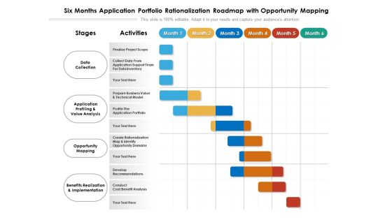 Six Months Application Portfolio Rationalization Roadmap With Opportunity Mapping Mockup Six Months Application Portfolio Rationalization Roadmap With Opportunity Mapping Mockup