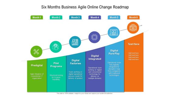 Six Months Business Agile Online Change Roadmap Graphics Six Months Business Agile Online Change Roadmap Graphics