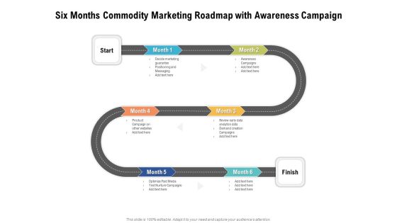 Six Months Commodity Marketing Roadmap With Awareness Campaign Clipart Six Months Commodity Marketing Roadmap With Awareness Campaign Clipart