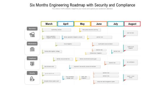 Six Months Engineering Roadmap With Security And Compliance Clipart Six Months Engineering Roadmap With Security And Compliance Clipart