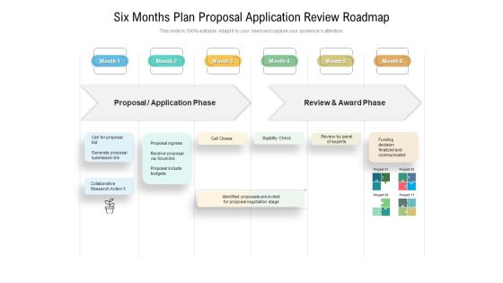 Six Months Plan Proposal Application Review Roadmap Brochure Six Months Plan Proposal Application Review Roadmap Brochure