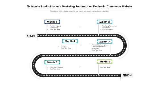 Six Months Product Launch Marketing Roadmap On Electronic Commerce Website Graphics Six Months Product Launch Marketing Roadmap On Electronic Commerce Website Graphics