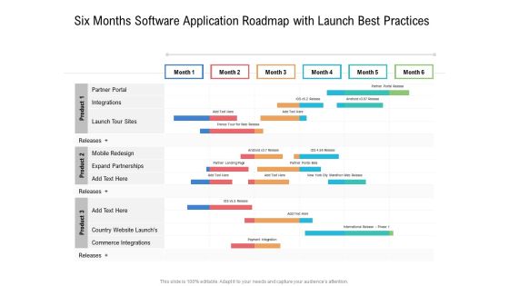 Six Months Software Application Roadmap With Launch Best Practices Clipart Six Months Software Application Roadmap With Launch Best Practices Clipart