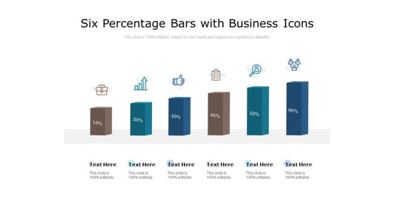Six Percentage Bars With Business Icons Ppt PowerPoint Presentation File Example Six Percentage Bars With Business Icons Ppt PowerPoint Presentation File Example