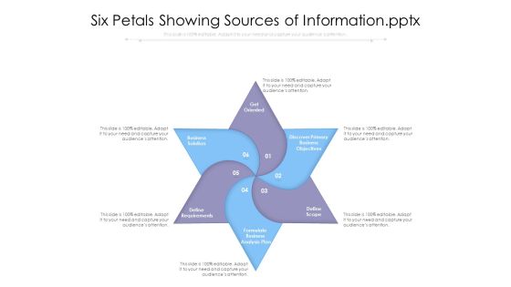 Six Petals Showing Sources Of Information Ppt PowerPoint Presentation Professional Background Designs PDF Six Petals Showing Sources Of Information Ppt PowerPoint Presentation Professional Background Designs PDF