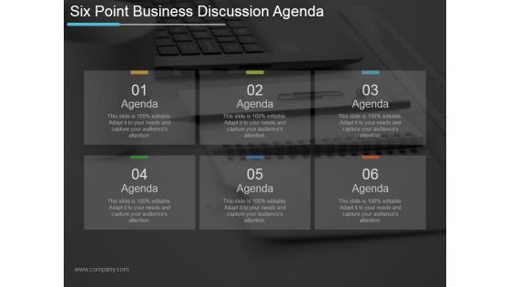 Six Point Business Discussion Agenda Ppt PowerPoint Presentation Designs Download Six Point Business Discussion Agenda Ppt PowerPoint Presentation Designs Download