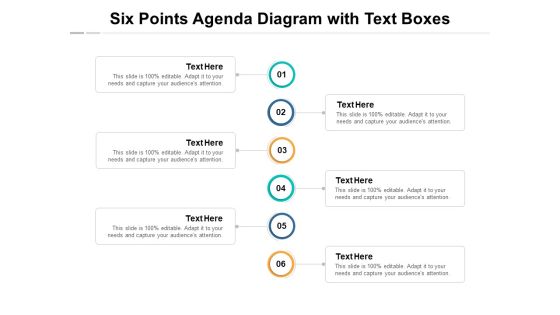 Six Points Agenda Diagram With Text Boxes Ppt PowerPoint Presentation Professional Ideas Six Points Agenda Diagram With Text Boxes Ppt PowerPoint Presentation Professional Ideas