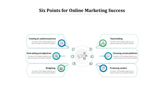 Six Points For Online Marketing Success Ppt PowerPoint Presentation Portfolio Graphic Images PDF Six Points For Online Marketing Success Ppt PowerPoint Presentation Portfolio Graphic Images PDF