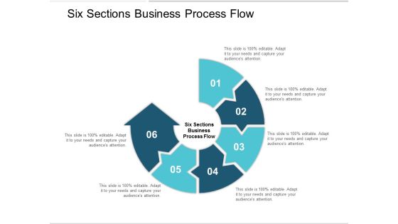 Six Sections Business Process Flow Ppt Powerpoint Presentation Professional Smartart