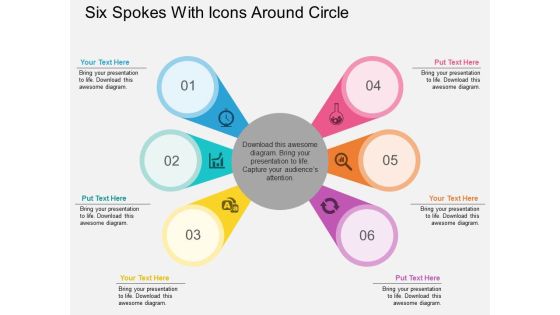 Six Spokes With Icons Around Circle Powerpoint Template Six Spokes With Icons Around Circle Powerpoint Template