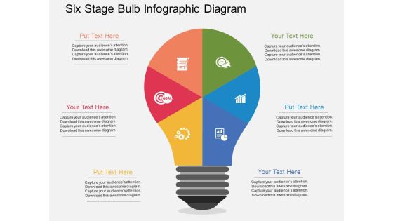 Six Stage Bulb Infographic Diagram Powerpoint Templates Six Stage Bulb Infographic Diagram Powerpoint Templates