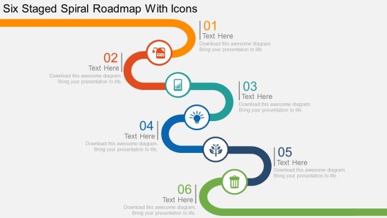 Six Staged Spiral Roadmap With Icons Powerpoint Templates Six Staged Spiral Roadmap With Icons Powerpoint Templates