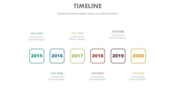 Six Staged Year Based Linear Timeline Powerpoint Slides Six Staged Year Based Linear Timeline Powerpoint Slides