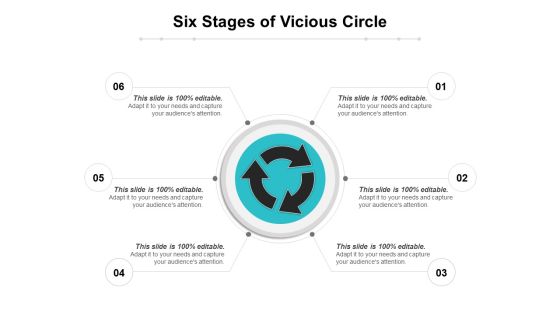 Six Stages Of Vicious Circle Ppt PowerPoint Presentation Pictures Slide Download PDF