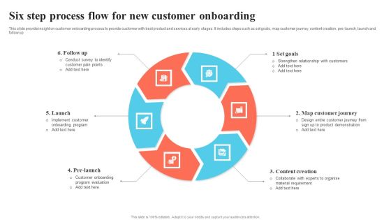 Six Step Process Flow For New Customer Onboarding Professional PDF Six Step Process Flow For New Customer Onboarding Professional PDF