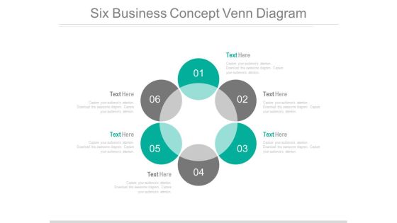 Six Steps Circle Venn Diagram Powerpoint Slides Six Steps Circle Venn Diagram Powerpoint Slides