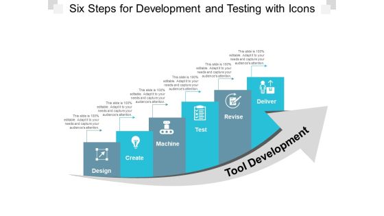 Six Steps For Development And Testing With Icons Ppt PowerPoint Presentation Outline Slides Six Steps For Development And Testing With Icons Ppt PowerPoint Presentation Outline Slides