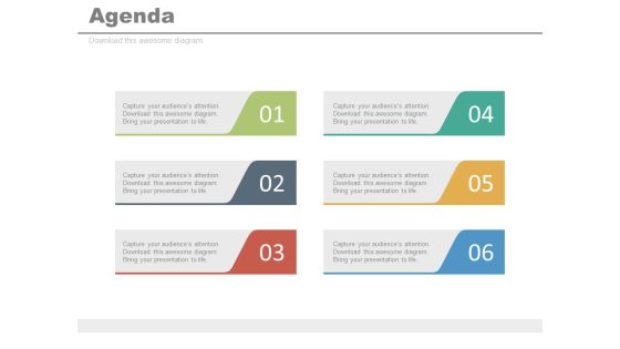 Six Steps For Successful Business Agenda Powerpoint Slides Six Steps For Successful Business Agenda Powerpoint Slides